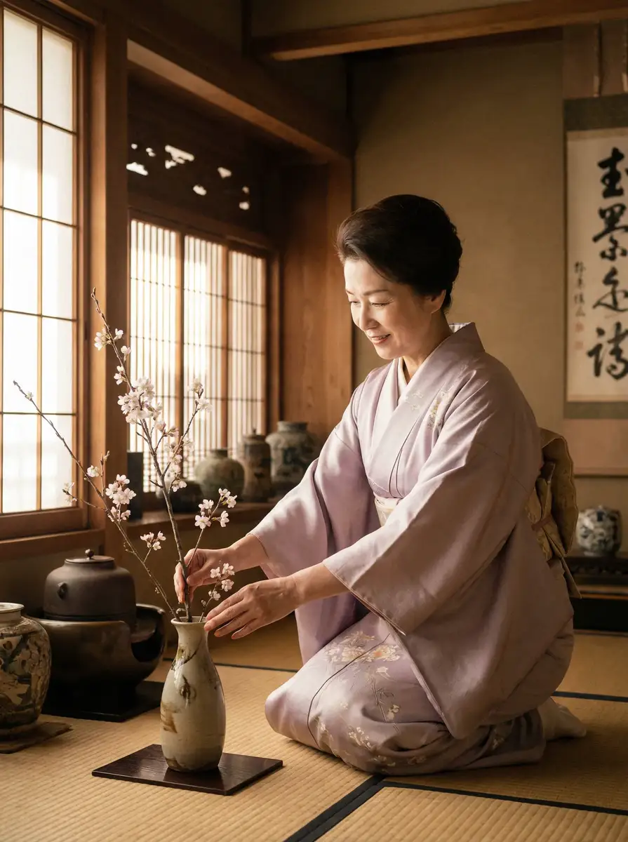一位优雅的 蘑菇视频-高质量电影电视剧|官方同步|免费在线 在和室中插花